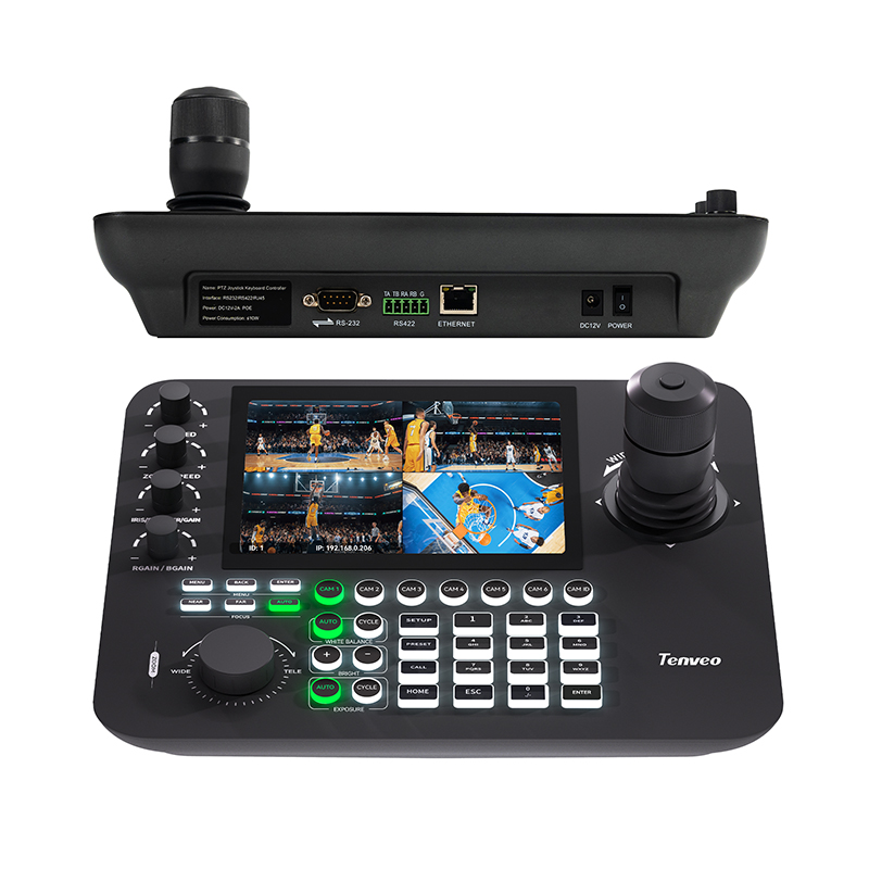 TEVO-KB300PRO RS232 RS485 connection IP PTZ joystick controller